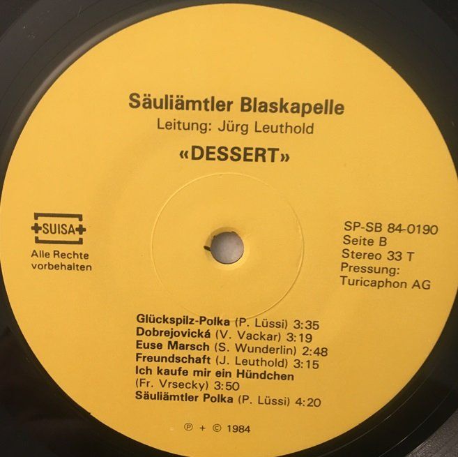 Dischi in vinile: Säuliämtler Blaskapelle - Dessert (LP) – Usato da Grüningen venduto da azulmarron 3