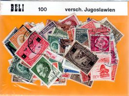 BRIEFMARKEN 100 VERSCHIEDENE JUGOSLAVIEN - SP20