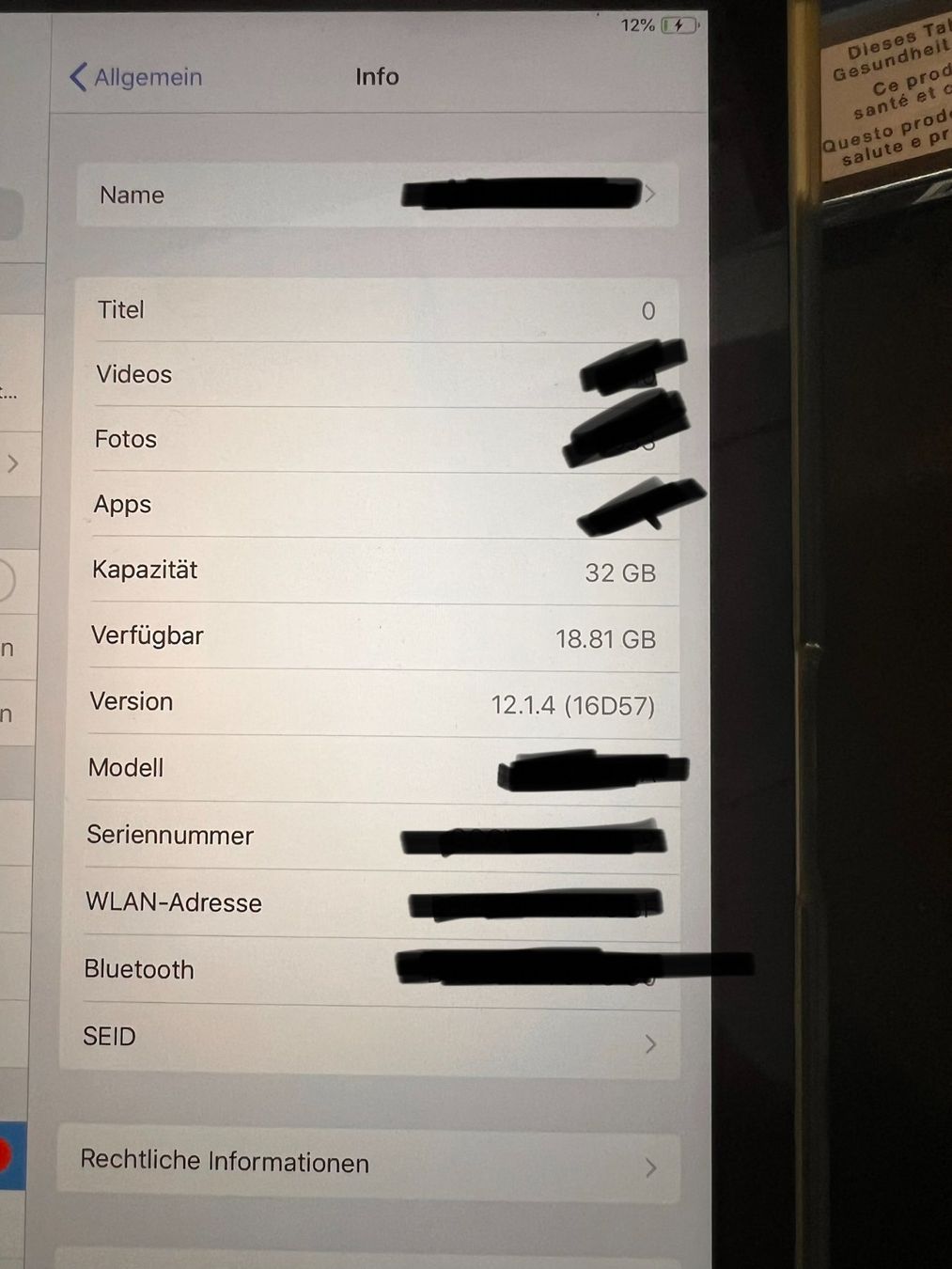 Apple Tablet PC: IPAD Gen. 5 – Usato da Dübendorf venduto da nicktzuo