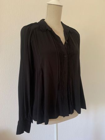 Chemisier High neuf col brodé noir taille 36