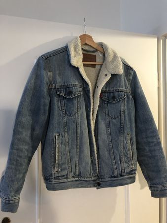 Levi's Strauss Jeans Jacke mit Teddyfutter, Grösse S