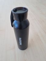 Trinkflasche Helsana schwarz mit Trageschlaufe gebraucht