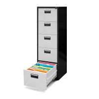 Hängeregisterschrank Karteischrank 162x46x62-Anthrazit/Weiss