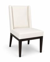 4 Stück Elegante Esszimmerstühle aus weissem Leder