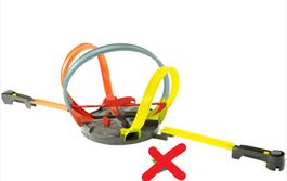 Hot Wheels Mega-Looping-Crashbahn, mit Batterien inklusive