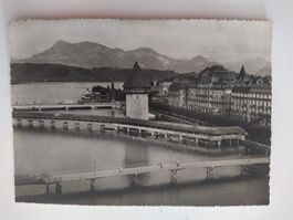 Alte Ansichtskarte Luzern mit Rigi, Vintage Rarität!