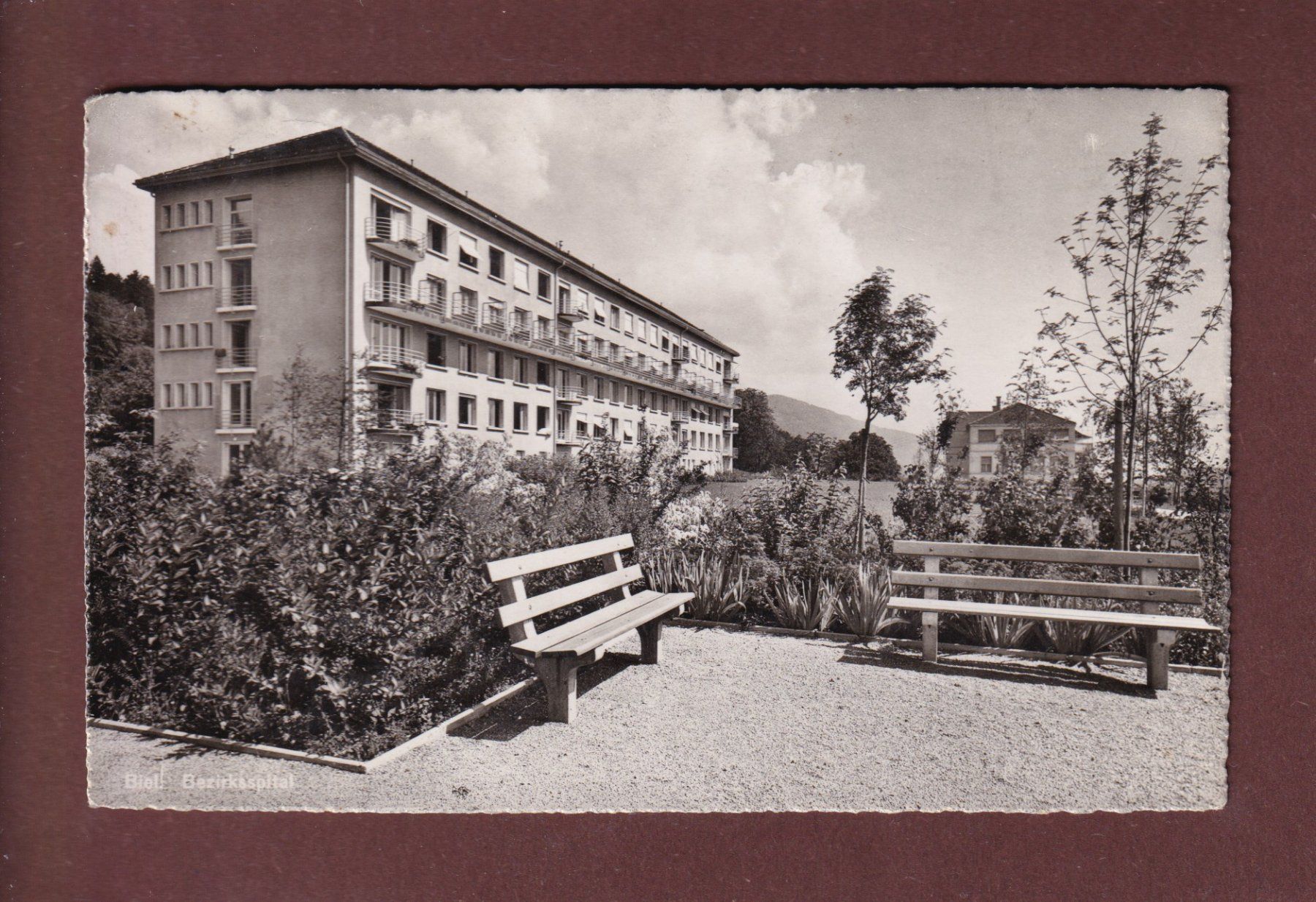 Ansichtskarten: BIEL - Bezirksspital - 1946 – Gebraucht aus Pully von nicecards-shop