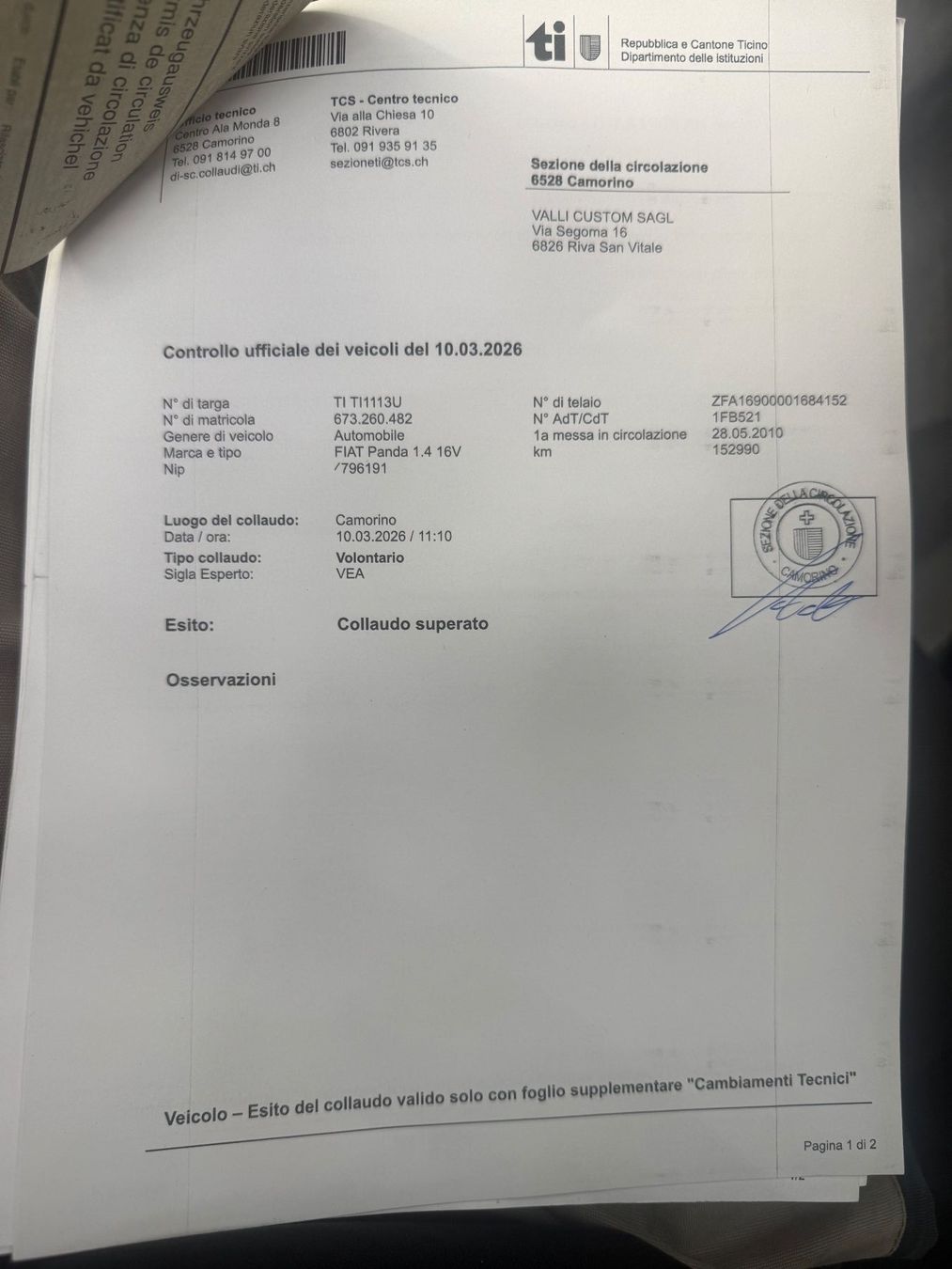 Fiat Autos: Fiat Panda 100HP 1.4 16v collaudata! – Gebraucht aus Riva San Vitale von tft96 7