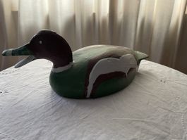 Ente aus Holz 34x16cm schön bemalt