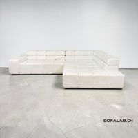Ecksofa aus echtem Büffelleder mit bettfunktion