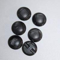 6er-Set Knöpfe - schwarz, wie Holz aussehend, Dm ca. 23 mm