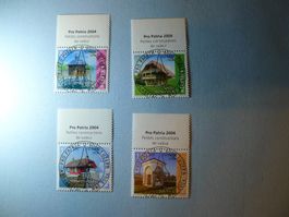 2004 Pro Patria Kleinbauten B284-287 ET Vollstempel