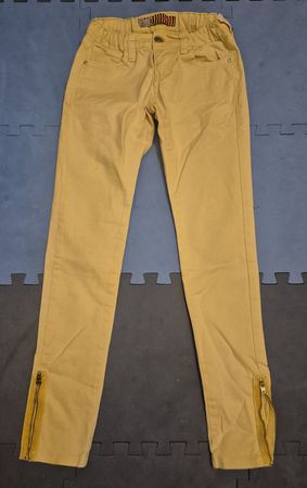 Pantalon jaune fille taille 134 zip bas occasion