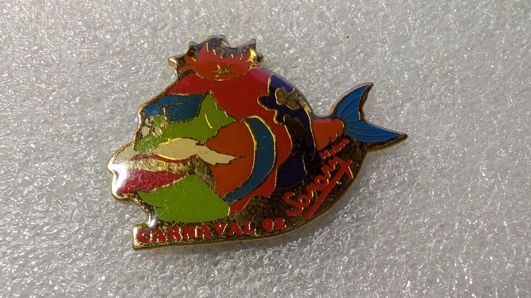 Plaketten & Abzeichen: Ansteckpin 206: Carnaval 92 – Gebraucht aus Oppligen von Pin-Fall-Shop