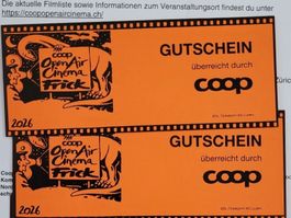 2 Gutscheine für Coop Open Air Cinema Tickets in Frick