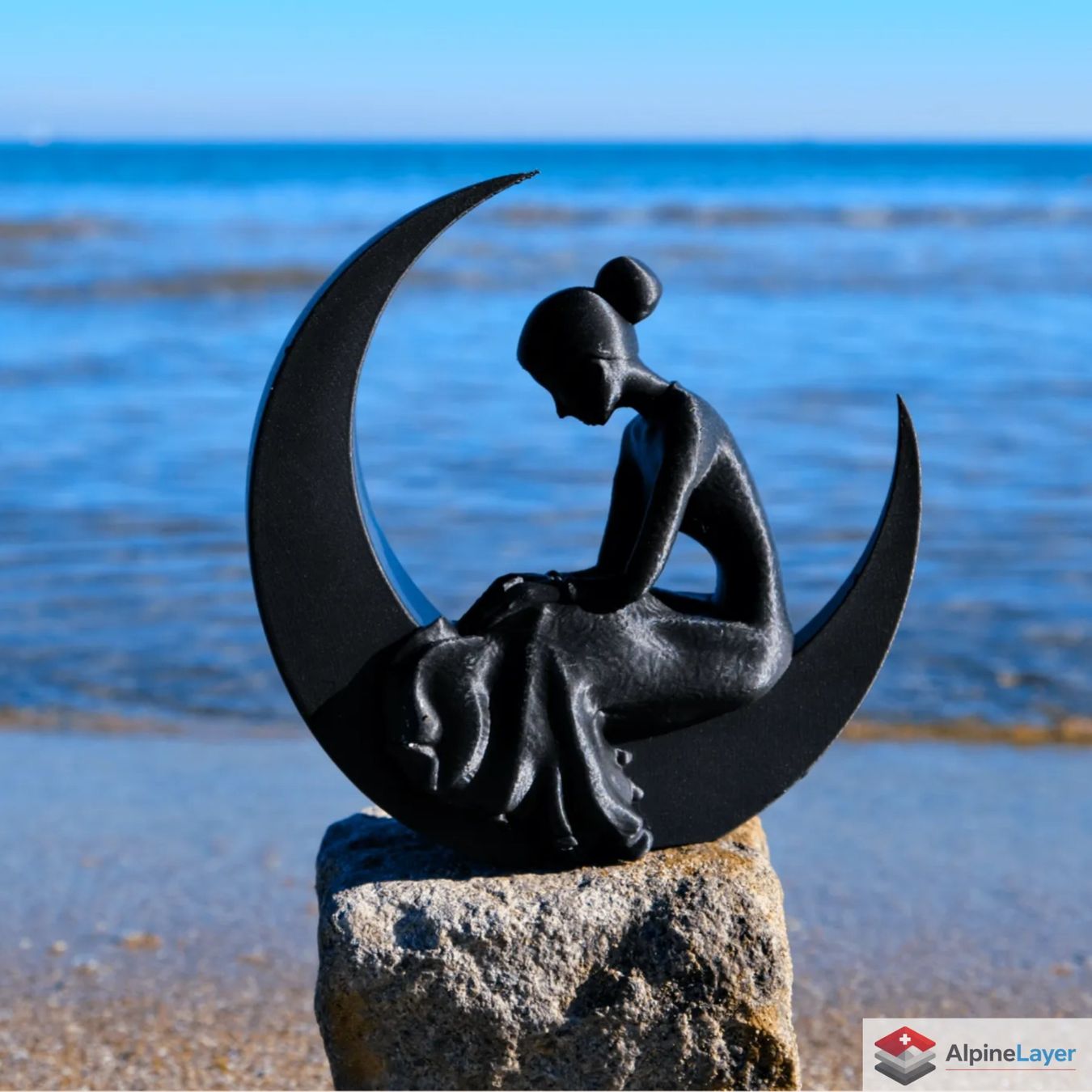 Skulpturen & Statuen: Moonlit Serenity Sculpture - 3D Printed – Neu (gemäss Beschreibung) aus Losone von AlpineLayer