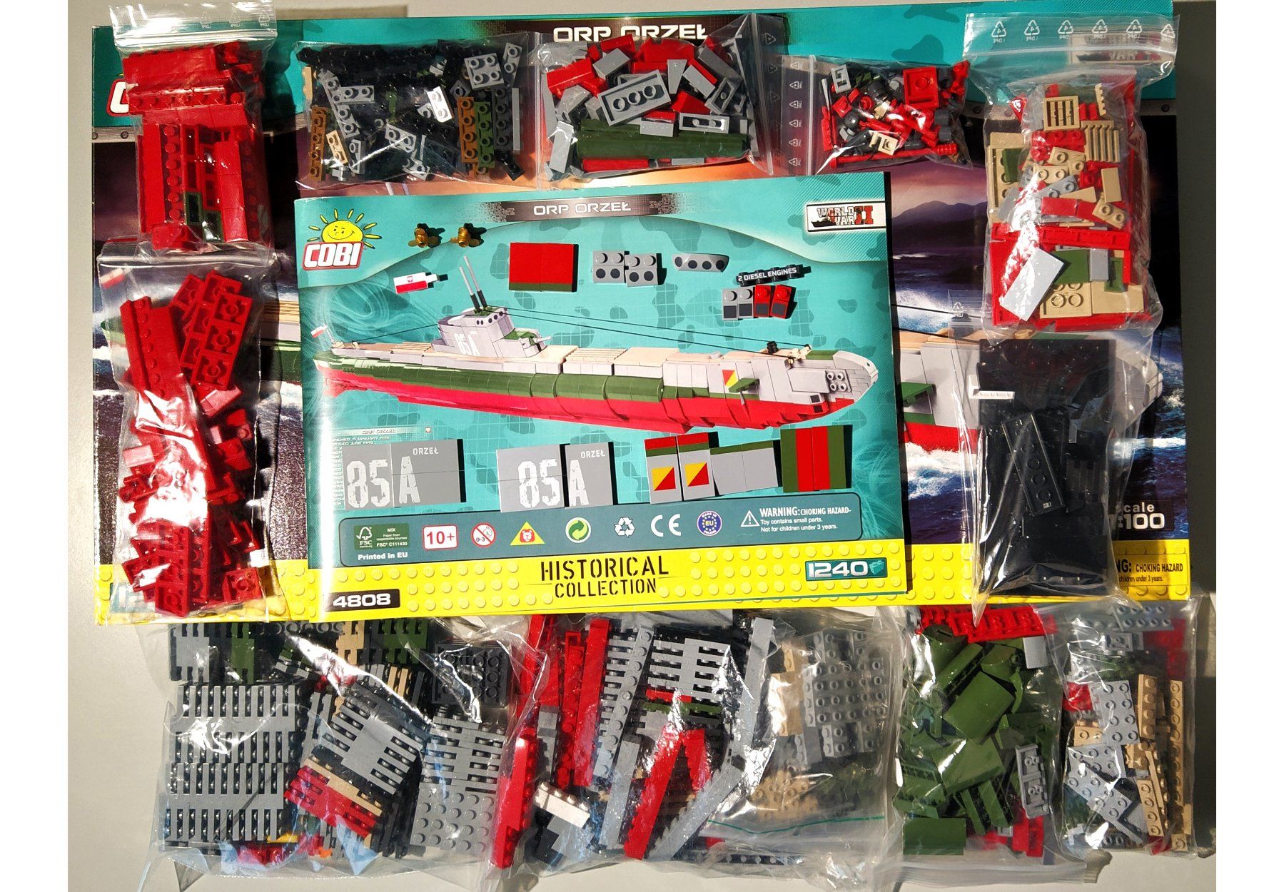 Cobi Kit di costruzioni: COBI 4808 U-Boot ORP Orzeł, 1:100 – Usato da Basel venduto da SwissBrickBank 1