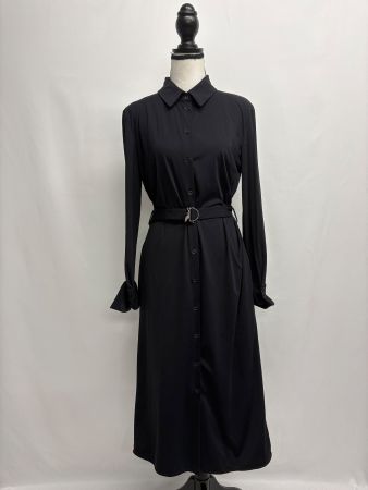 Patrizia Pepe Blusenkleid Jersey Stretch schwarz 38 Gürtel
