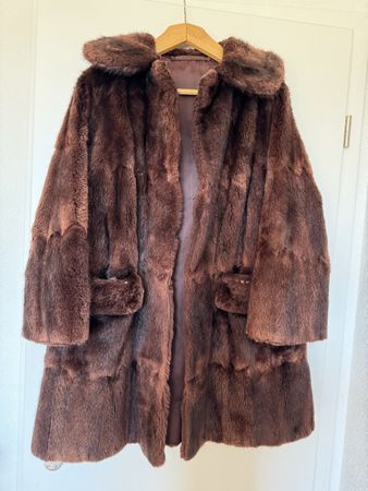Edler Vintage Pelzmantel Gr. M, Braun, Winter-Must-have!