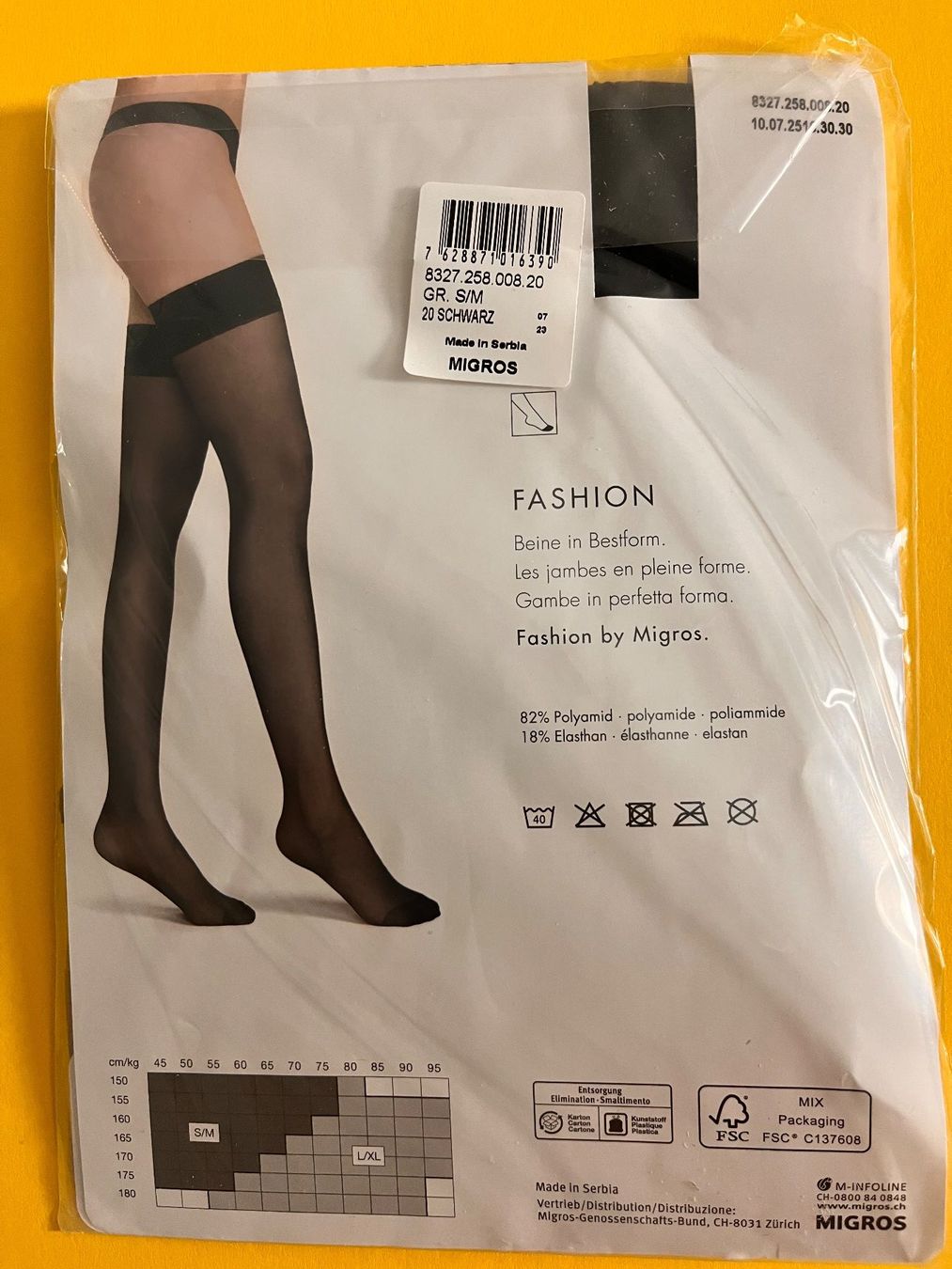 Migros Strümpfe & Strumpfhosen: Halterlose Strümpfe, Migros, Grösse S/M, Schwarz – Neu und originalverpackt aus Rudolfstetten von gst_g7xl 2