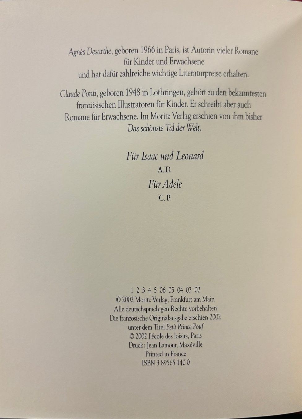 Libri: Kleiner Prinz Pluff – Nuovo (secondo la descrizione) da Sarnen venduto da Livres 2