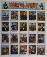 Briefmarken Amerikanischer Buergerkrieg 1994, (em21)