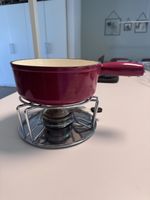Fondue-Set rot mit Rechaud 