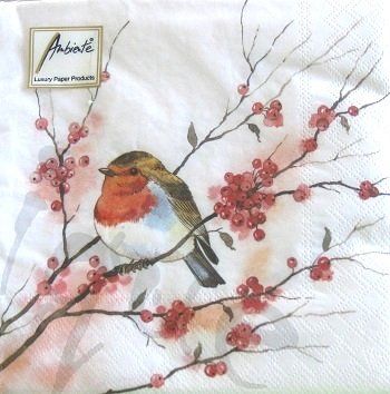 Tovaglioli: Serviette birdy robin (t274) 2Stk. – Nuovo (secondo la descrizione) da Schlatt TG venduto da kreativ-atelier