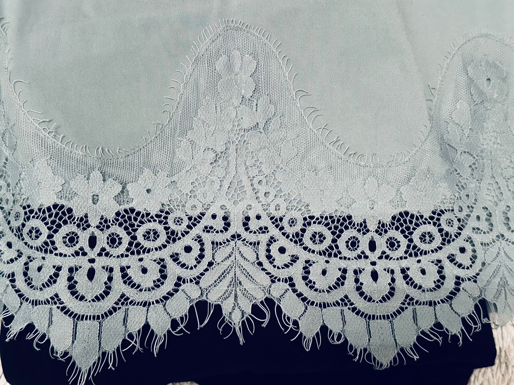 Zalando Top: Top stretch mint mit Spitzendetails Gr. L, selten getragen – Usato da Emmenbrücke venduto da little.treasures 1