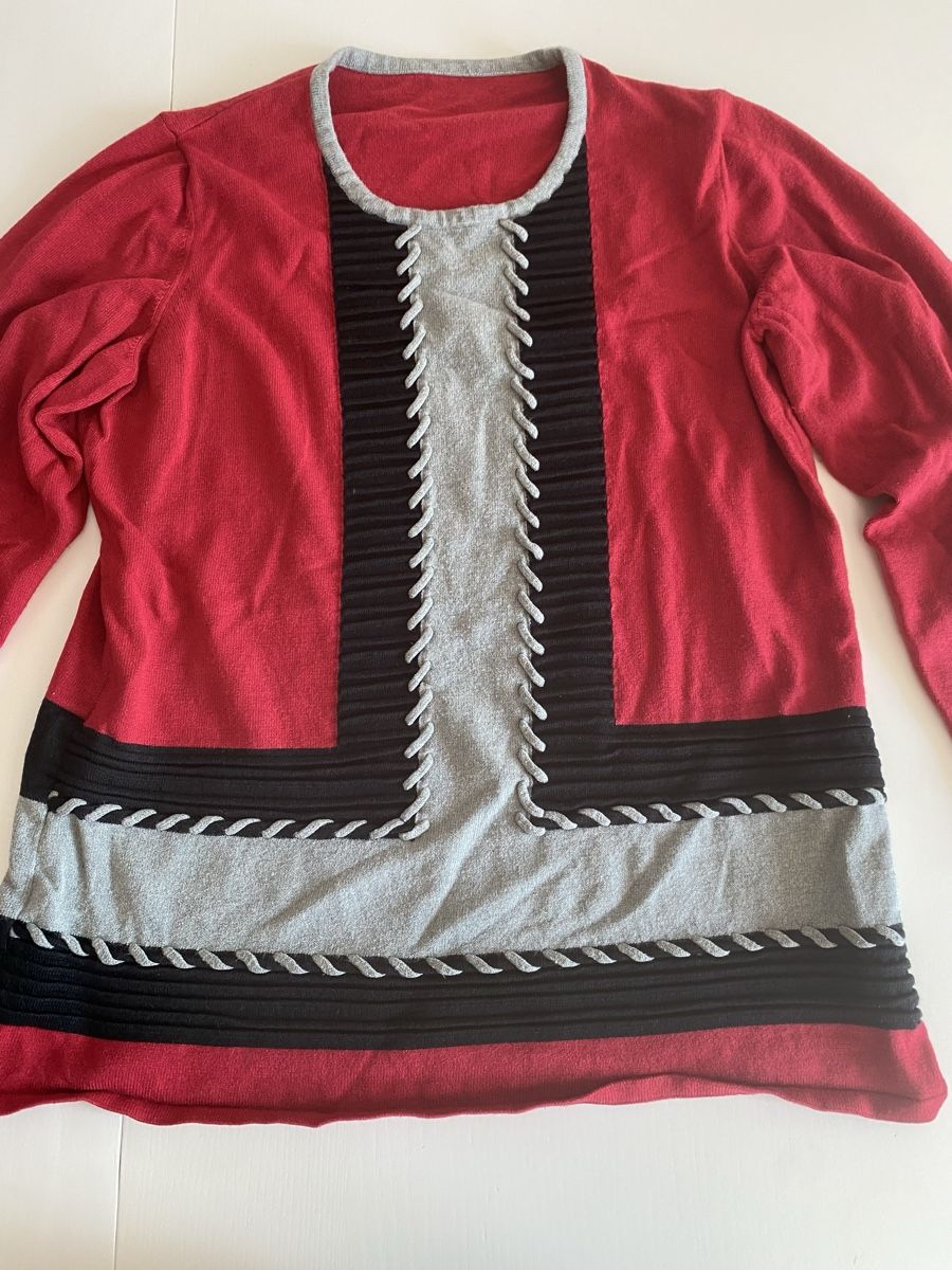 Maglioni & Felpe: Rotes Damen Langarmshirt Gr. S- M gestreift elegant – Usato da lommis venduto da inf_thv8 2