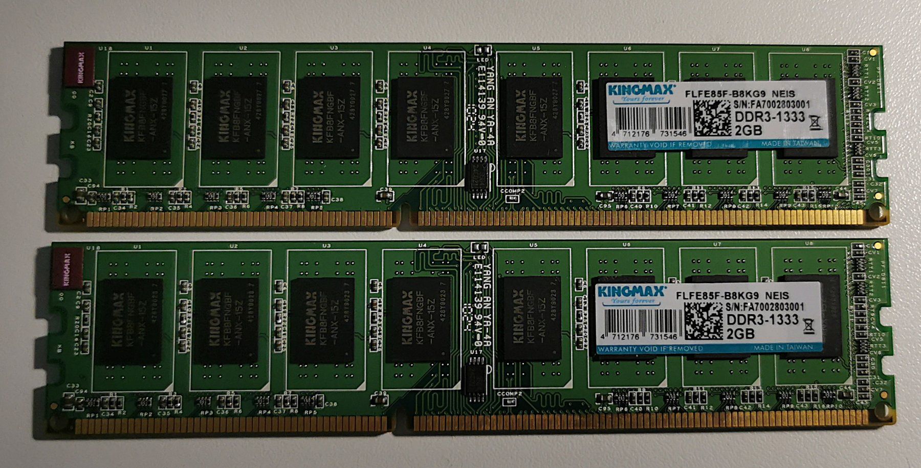 Speicherkarten: DDR-3 1333 MHz 2x2 GB Kingmax – Gebraucht aus Bremgarten b. Bern von Vittorio0