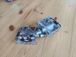 SHIMANO Paire de Pédales Auto/Plates PD-M324 Argent