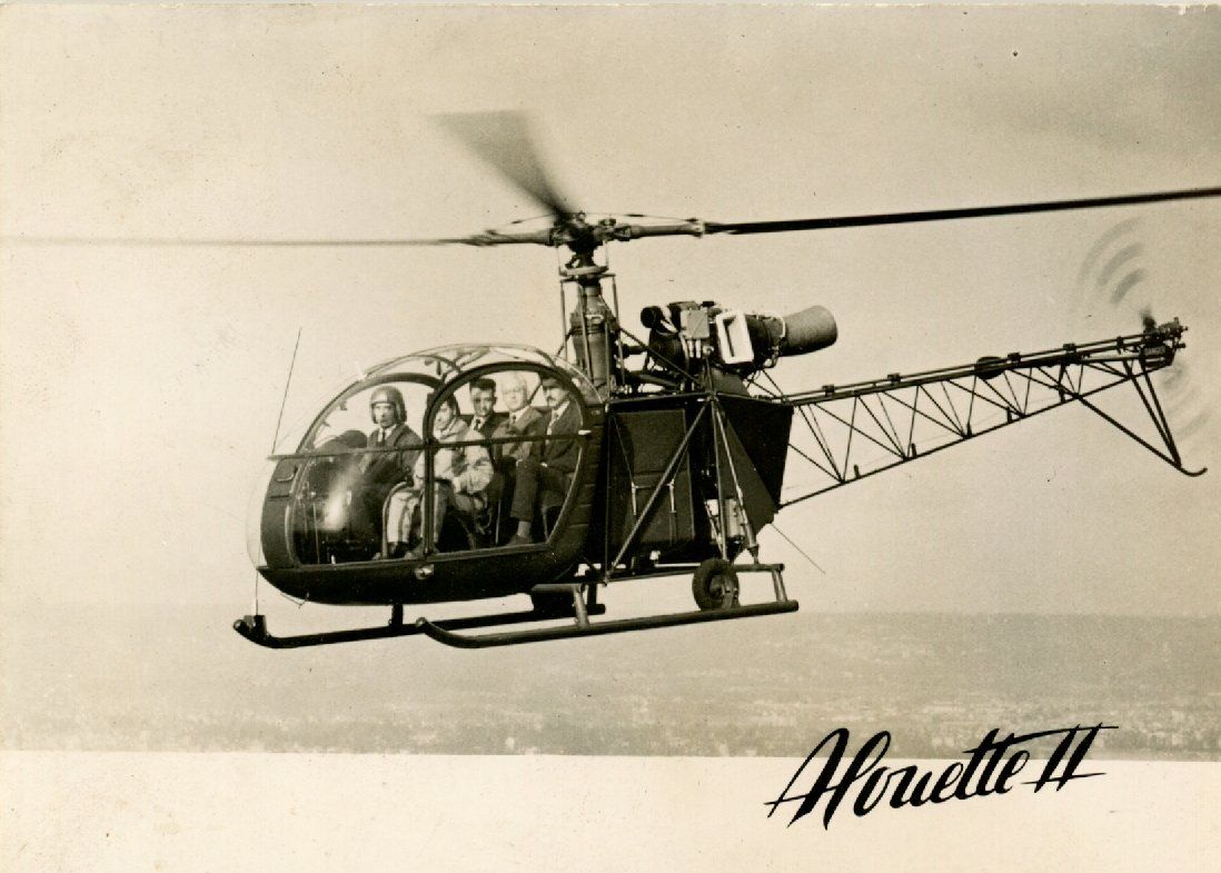 Cartoline postali: Helikopter  CH  -   Alouette II – Usato da Brig venduto da Valcards54