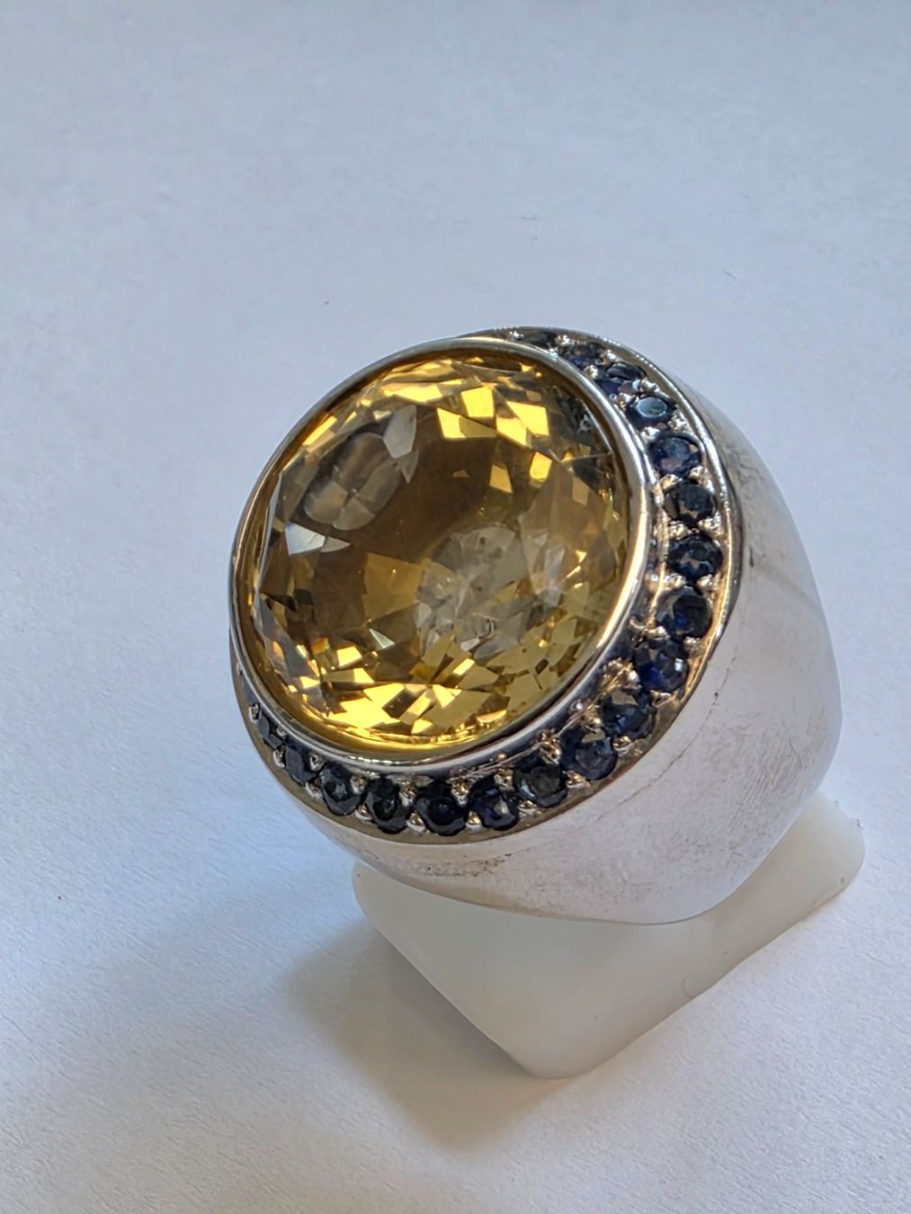 Anelli: Silber Ring Citrin Saphir Grösse 56 Neu – Nuovo (secondo la descrizione) da Zürich venduto da Bieter04 5