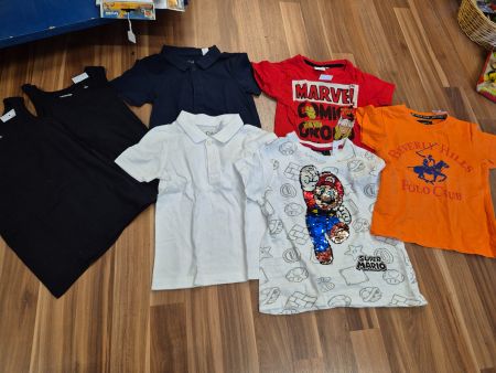 5 T-Shirts 2 Unterhemden Gr.98 Marvel; Polo ;super mario K8