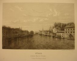 ZÜRICH, STAHLSTICH UM 1870