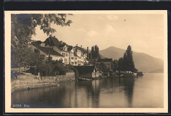 Cartes postales: AK Zug, Uferpartie – D'occasion à Berlin par bartko-reher