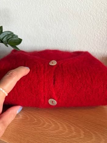 Maglioni & Felpe: Schöne, Roter Strickjacke mit Mohair einheitsgröße – Nuovo (secondo la descrizione) da Malters venduto da Gisi80 3