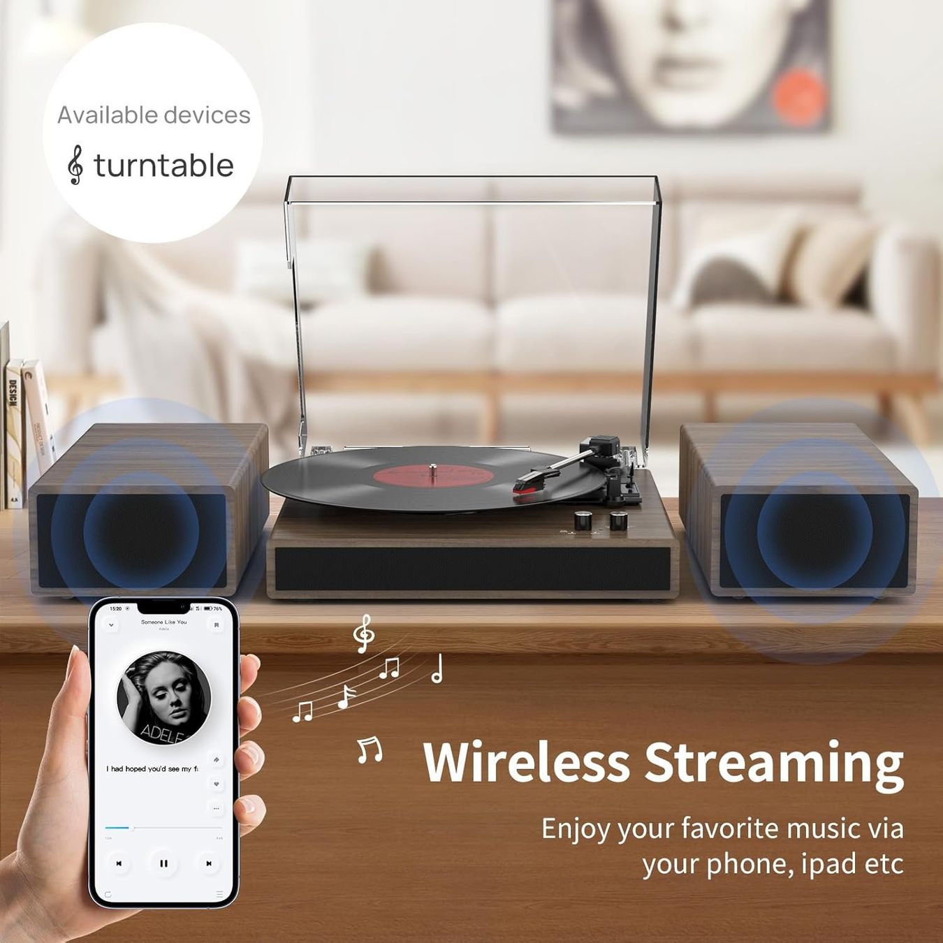 Giradischi: Plattenspieler mit Lautsprechern Bluetooth 3 Geschwindigkeit – Nuovo e nell'imballaggio originale da Schaffhausen venduto da AllesMussRaus90 3