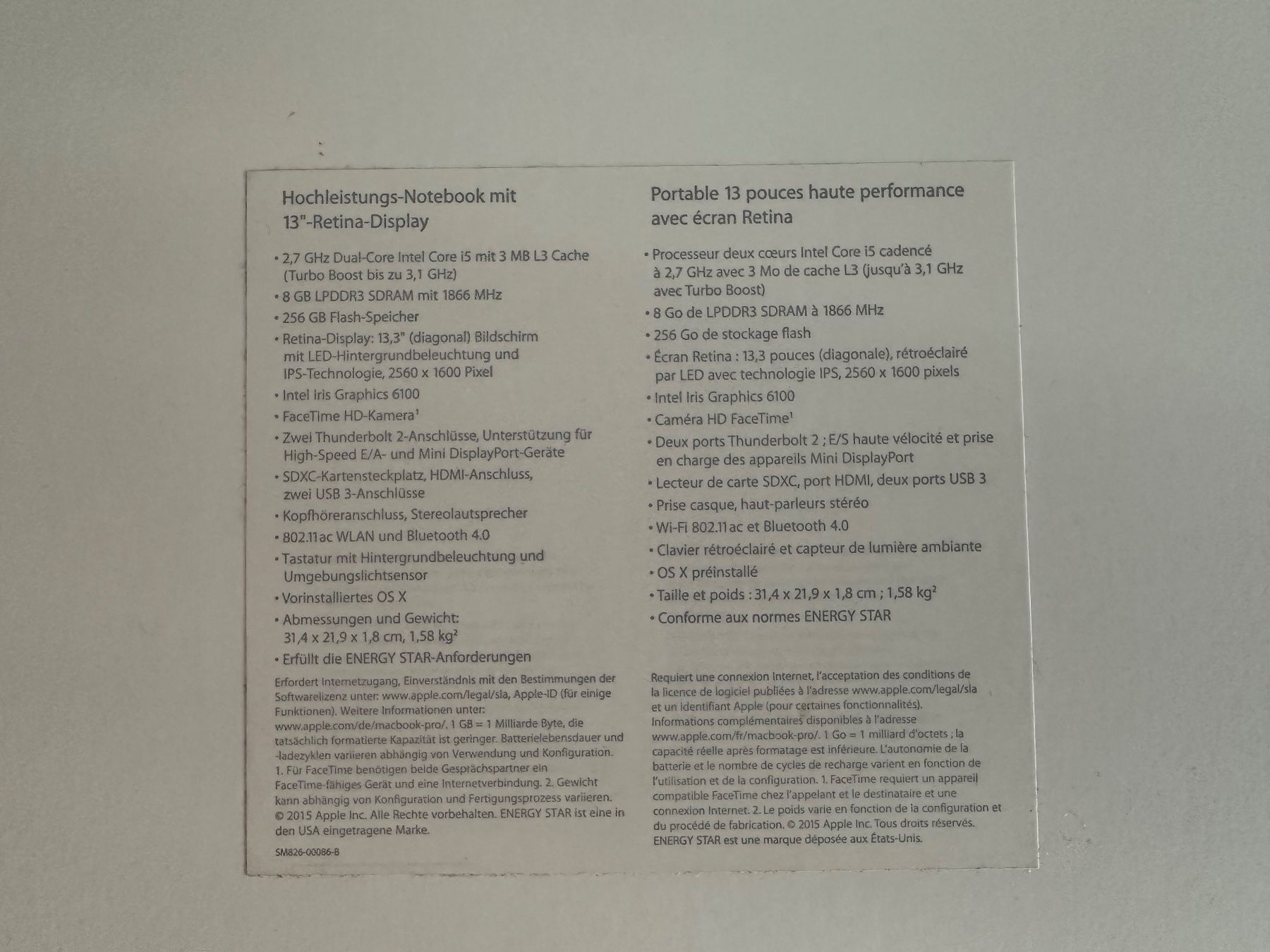 Apple Notebook: Apple MacBook Pro Notebook mit Originalverpackung gebraucht – Usato da Wetzikon ZH venduto da Alambra 4