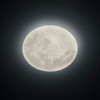 LED Deckenleuchte, Rund, Mond-Design