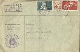 Schweiz Beleg - Helvetia 5 10 20 Rp. - Taxvermerk - Brief