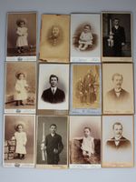 12 antike Kabinettfotos & Porträts – Basel um 1900