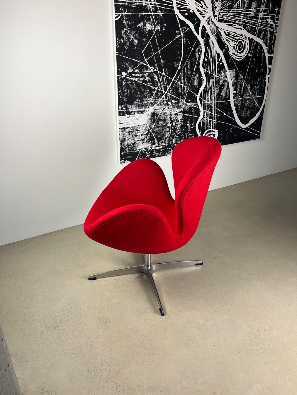 Sedie: Design-Drehsessel in Rot – Nuovo (secondo la descrizione) da Münchenstein venduto da AndreHaus 1