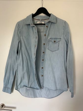 Damen Jeanshemd Gr. 38 Blau – Denim Hemd