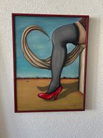 Ölbild Künstler: Erich W. Rutisauser, auf Leinwand, gerahmt