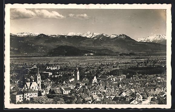 Cartoline postali: Altstätten /Rheintal, Teilansicht mit V – Usato da Berlin venduto da bartko-reher