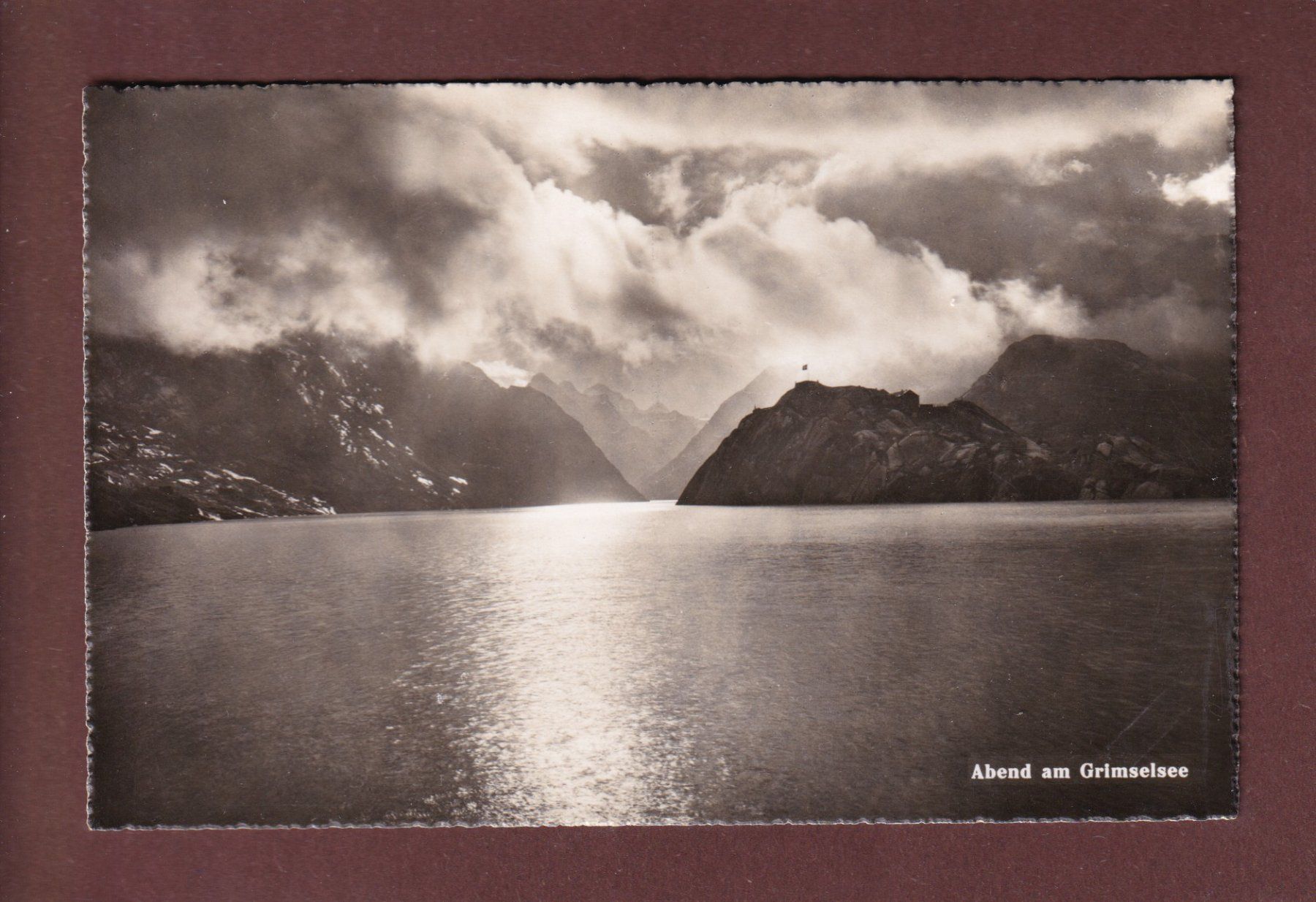 Ansichtskarten: Abend am GRIMSELSEE – Gebraucht aus Pully von nicecards-shop