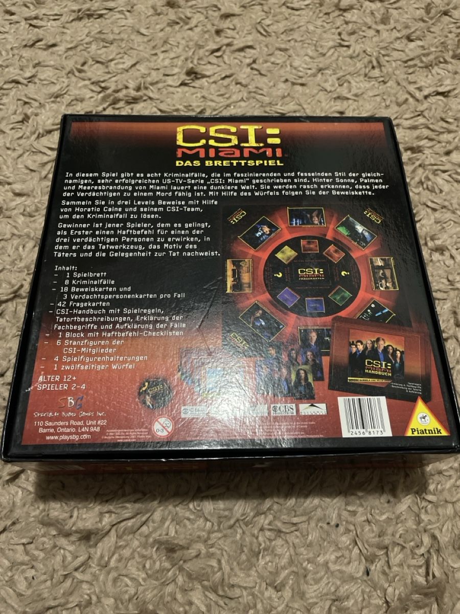 Giochi: CSI Miami Brettspiel 8 Kriminalfälle – Nuovo (secondo la descrizione) da Unterkulm venduto da AnoliOccasion 1