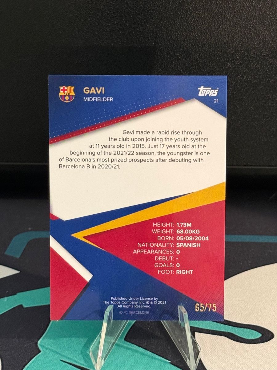 Topps Carte collezionabili: Topps Barcelona Fan Set Gavi RC /75 – Nuovo (secondo la descrizione) da Solothurn venduto da soccercards.ch 1